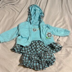 Youngland Aqua and Checkered Kids Set